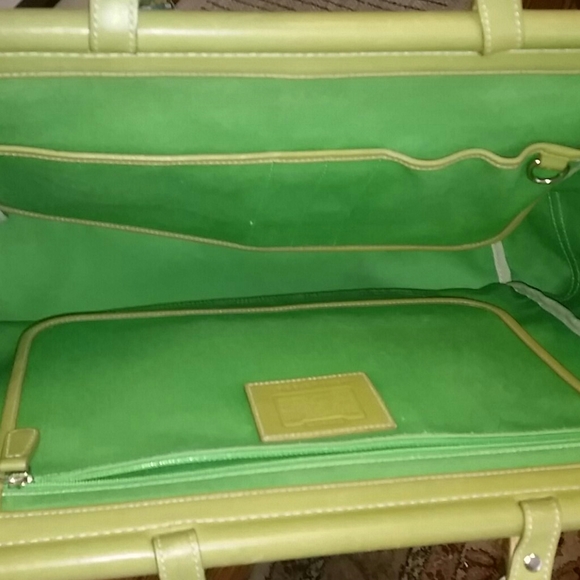 Coach Turnlock 2 Tone Canvas & Leather Tote - Picture 4 of 6